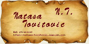 Nataša Tovitović vizit kartica